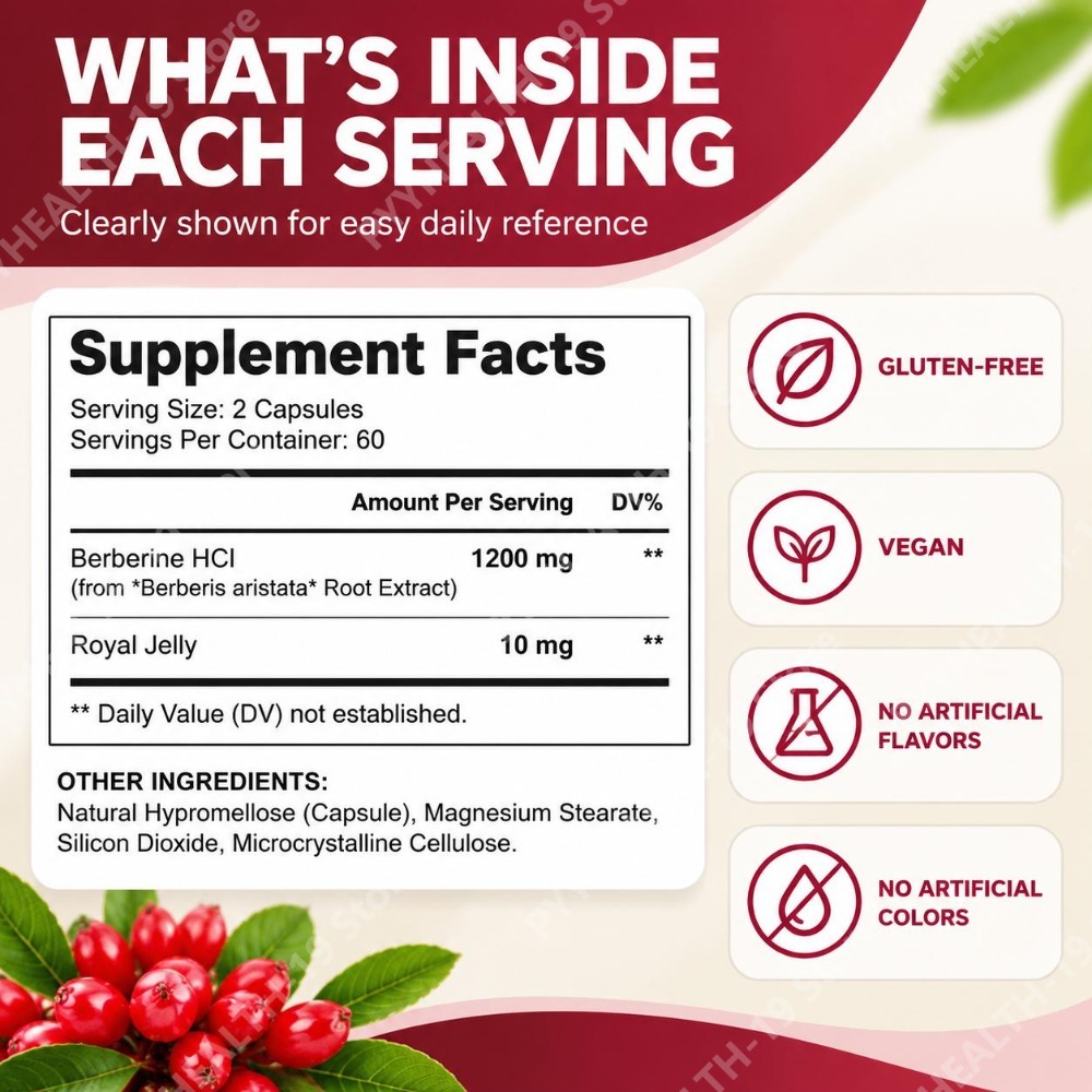 Berberina 1200mg z mleczkiem p – Berberine Hcl Capsule recenzja i cena